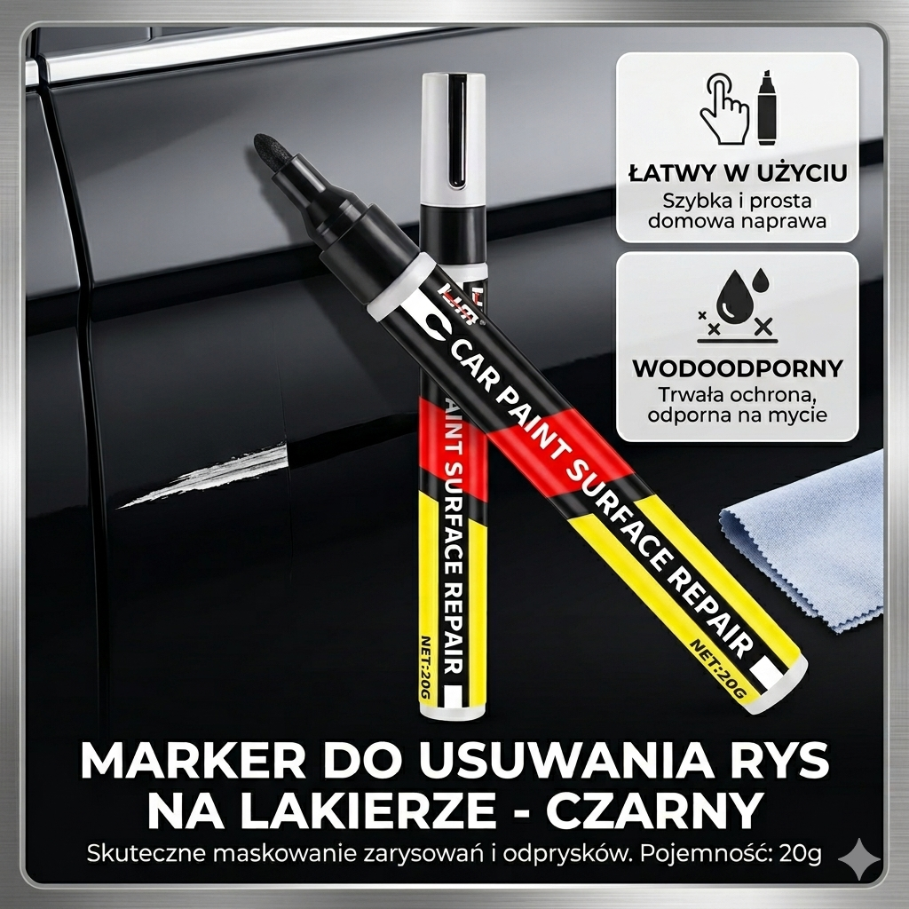 Wypełniacz ( Czarny / Biały ) do Lakieru Samochodowego – Wypełniacz Zarysowań FlyMaxx  FlyMaxx Touch-Up Pen