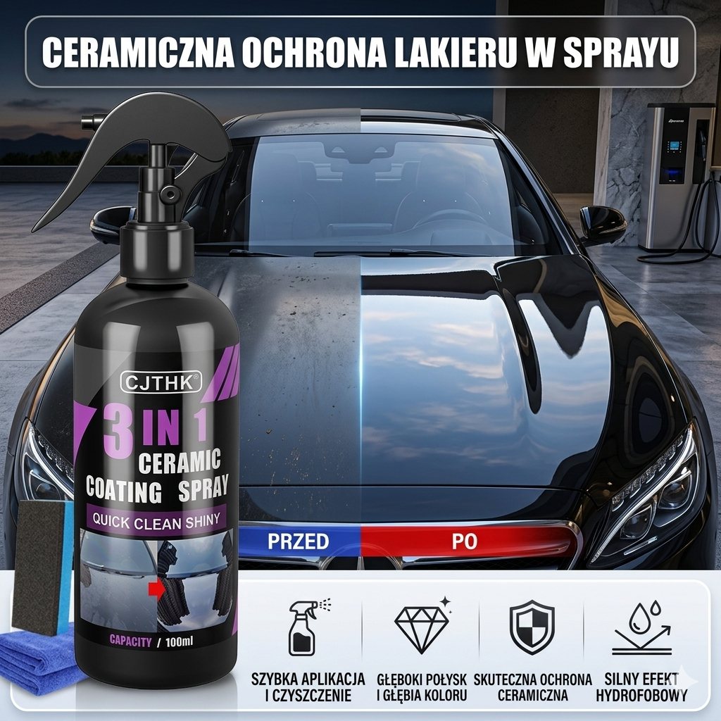 Ceramika w Sprayu do Lakieru  100ml + Ręcznik Gratis