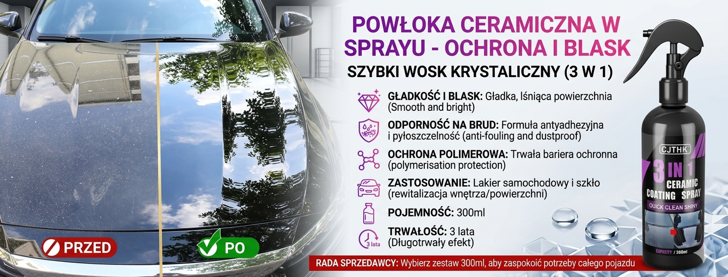 Ceramika w Sprayu do Lakieru  100ml + Ręcznik Gratis