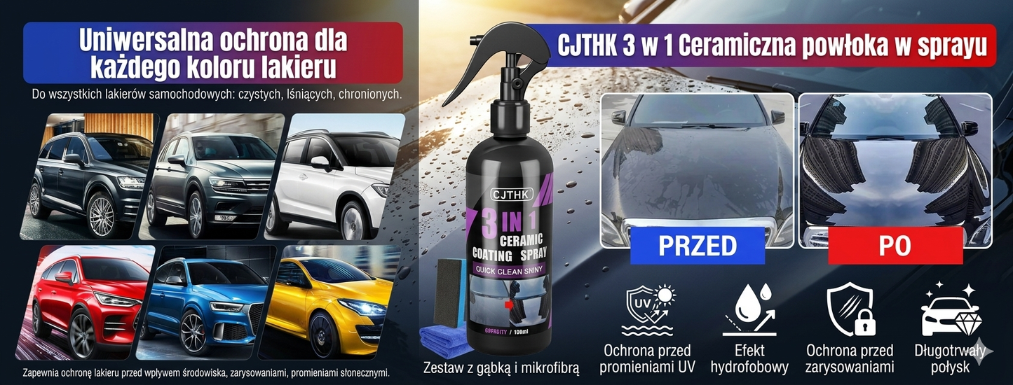 Ceramika w Sprayu do Lakieru  100ml + Ręcznik Gratis