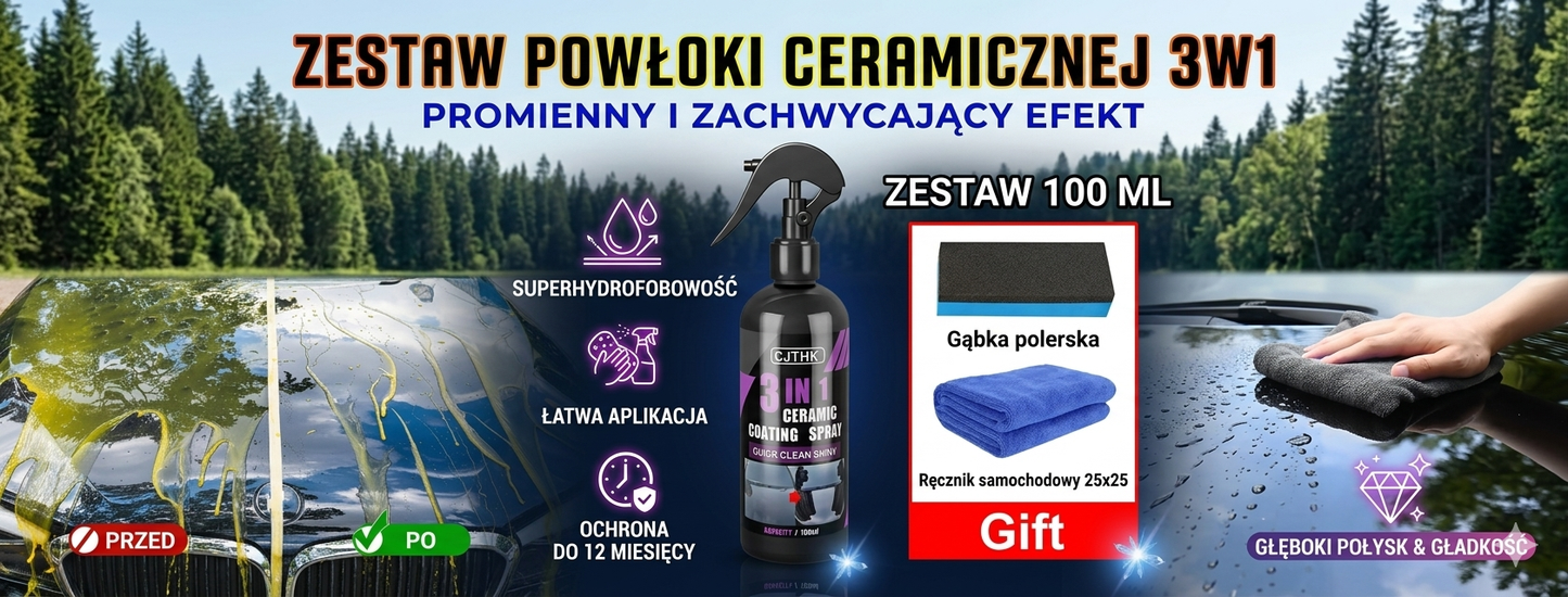 Ceramika w Sprayu do Lakieru  100ml + Ręcznik Gratis