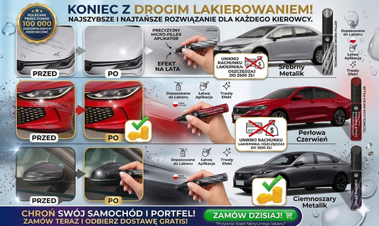 Wypełniacz ( Srebrny / Szary / Czerwony ) do Lakieru Samochodowego - FlyMaxx  12ml