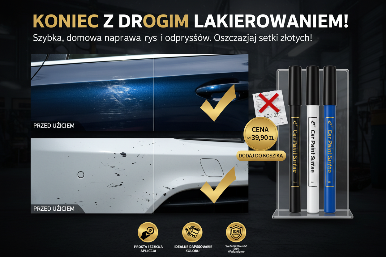 Wypełniacz ( Czarny / Biały ) do Lakieru Samochodowego – Wypełniacz Zarysowań FlyMaxx  FlyMaxx Touch-Up Pen