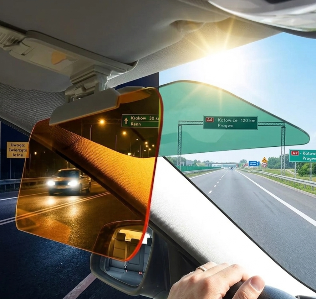 SunGuard Visor – Osłona przeciwsłoneczna z technologią anty-odblaskową 2w1