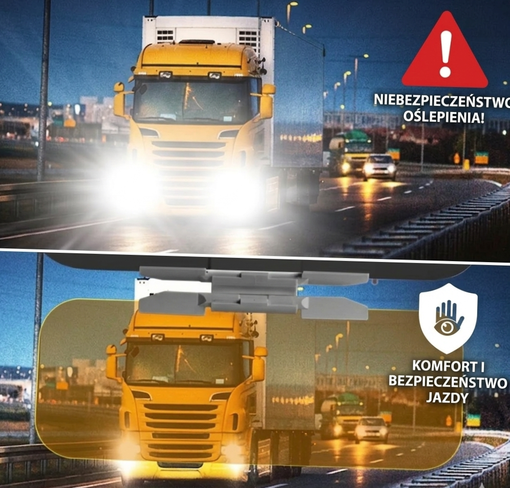 SunGuard Visor – Osłona przeciwsłoneczna z technologią anty-odblaskową 2w1