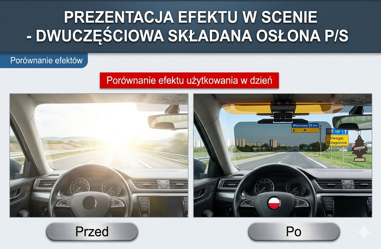 SunGuard Visor – Osłona przeciwsłoneczna z technologią anty-odblaskową 2w1