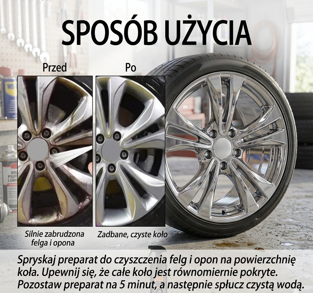 Spray do Czyszczenia Felg FlyMaxx BB Bomber 120ml – Usuwa Kurz Hamulcowy Oraz Inne Zabrudzenia na Felgach