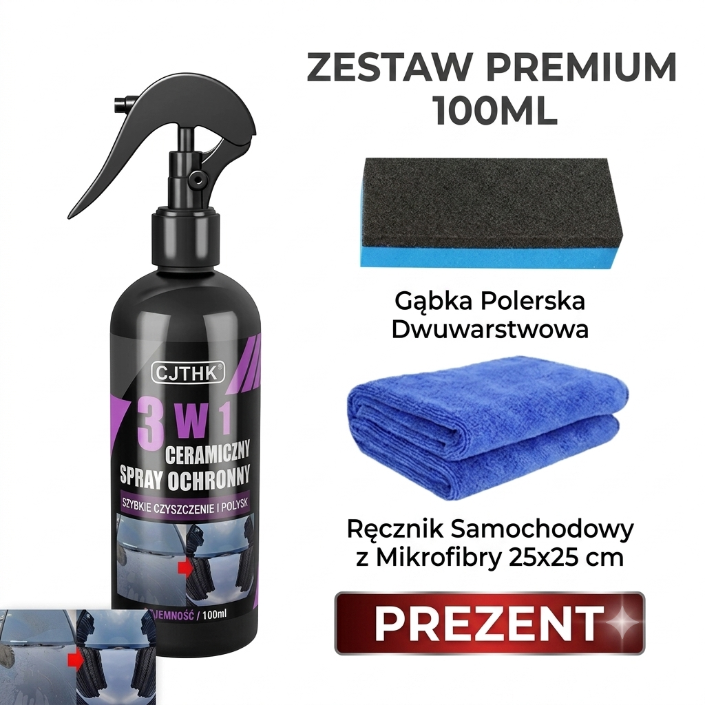 Powłoka Ceramiczna Do Samochodu / Nano Ceramic Spray + Ręcznik z Mikrofibry Gratis